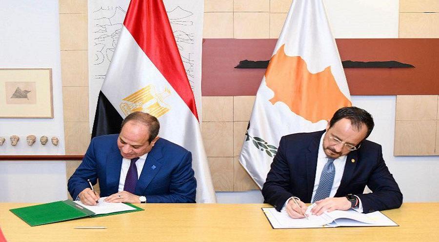 الرئيس السيسي ونظيره القبرصي يوقعان إعلان رفع العلاقات إلى شراكة استراتيجية